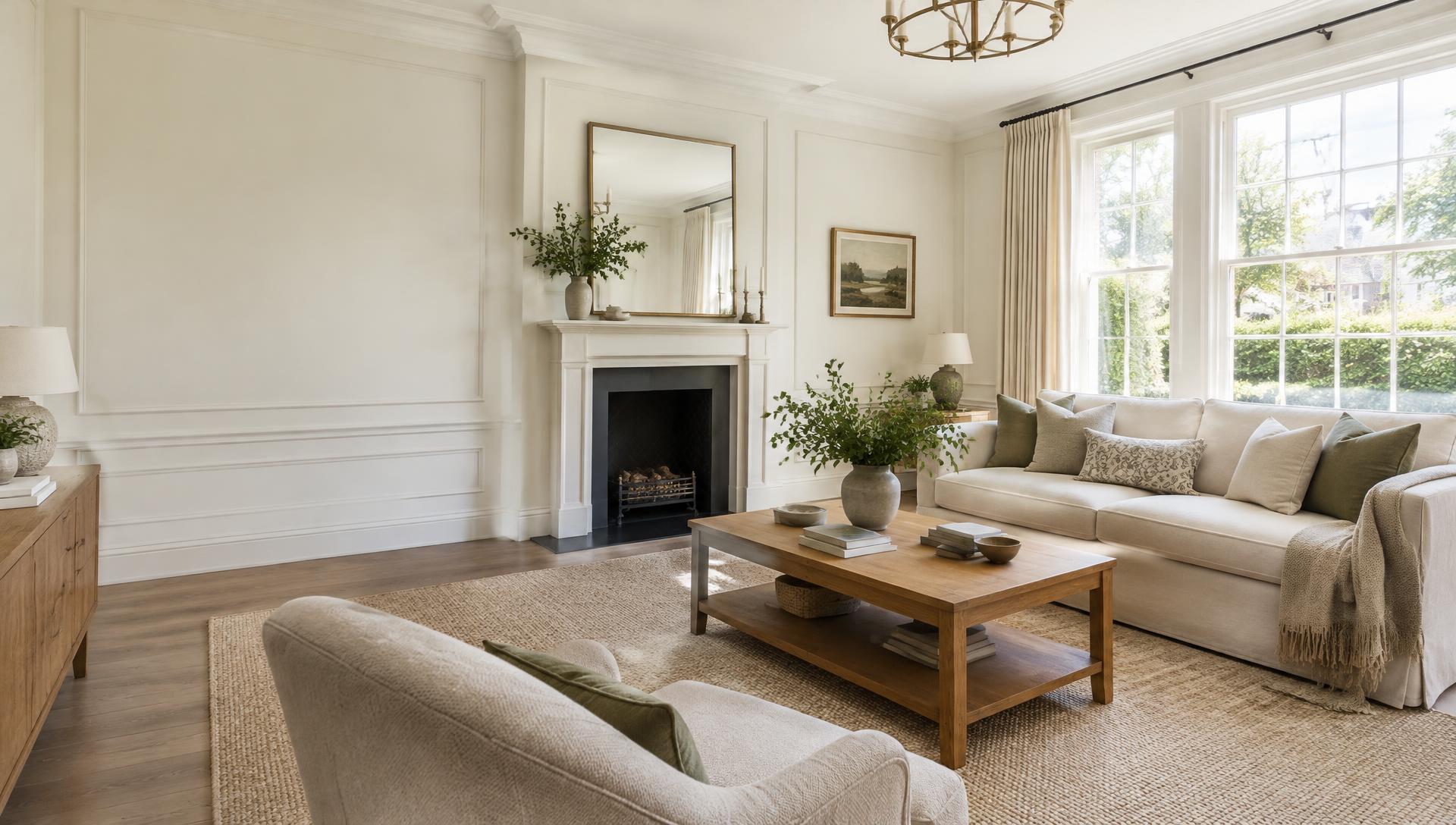 A fresh, beautifully clean living room